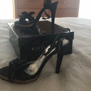 Black ankle strap heels